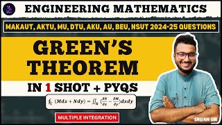 Greens Theorem  Line Integral  MAKAUT PYQ  Multiple Integral  Differential Calculus [upl. by Enawd207]