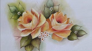 PINTURA DE ROSAS AMARELAS E MIOSÓTIS 6 [upl. by Maureene815]