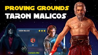 Taron Malicos  Proving Grounds GAS amp SEE vs Cere  SWGOH [upl. by Leela]