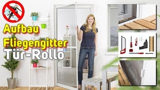 Fliegengitter TürRollo MontageVideo [upl. by Netsrijk]