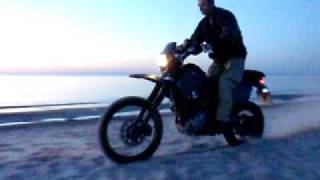 Beach riding with my DR650 quotExpedition Bikequot in Poland [upl. by Drauode]