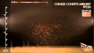 Chinese Confetti Airburst Stage Pyrotechnic Demo LeMaitre [upl. by Gent517]