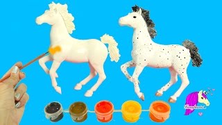 Do It Yourself Painting A Blank Model Horse Acrylic Paint Kit Craft Video [upl. by Wehttam]