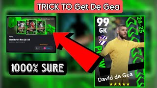 How To get POTW David De Gea In eFootball 2025 MobileTrick To get 99 rated De gea [upl. by Zertnom]