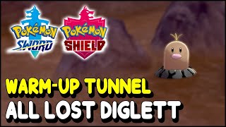 Pokemon Sword amp Shield All Diglett Locations in WarmUp Tunnel The Isle of Armor DLC [upl. by Konyn]