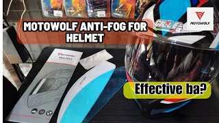 Motowolf AntiFog for Helmet Effective kaya Lets find out [upl. by Janna]