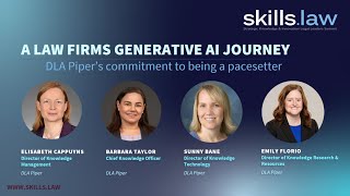 SKILLS 2024 A Law Firms Generative AI Journey DLA Piper [upl. by Fronia]