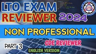 2024 LTO EXAM REVIEWER ENGLISH VERSION Part 3 [upl. by Ecylahs537]