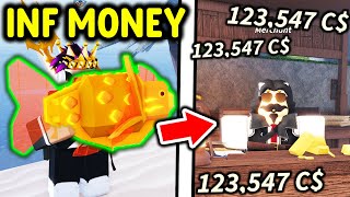 I Used This BROKEN MONEY FARM GLITCH in Roblox Fisch [upl. by Konopka477]