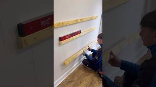 TV wall  part 1 mediawall tvwall carpenter diy construction milwaukeetools carpenterslife [upl. by Narbig]