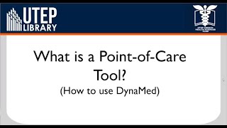 What is a PointofCare Tool How to Use DynaMed Plus [upl. by Geer]