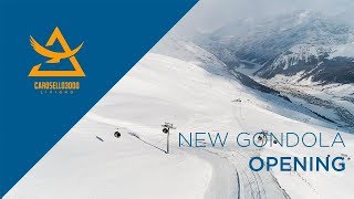 New Gondola Opening  Carosello 3000  Livigno  16 of December 2017 [upl. by Anjela]