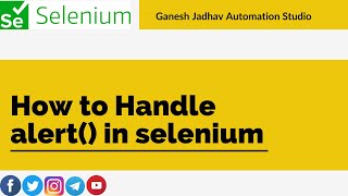 How to handle alert in selenium  Ganesh Jadhav Automation Studio [upl. by Eloccin]