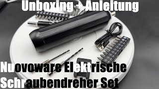 Nuovoware Elektrische Schraubendreher Set 31 in 1 PräzisionsAkkuschrauber Unboxing und Anleitung [upl. by Auhesoj970]