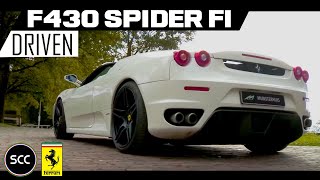 FERRARI F430 SPIDER F1 2008  Test drive in top gear  V8 Sound  SCC TV [upl. by Atekihs]