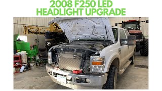 200810 F250 LED headlight upgrade [upl. by Neerroc]