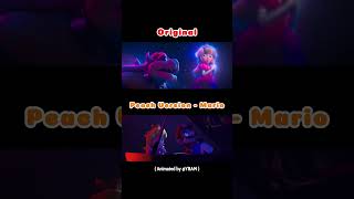 Original Version VS Peach Version peach peaches mario supermario mariobros vs animation yt [upl. by Enyahc]