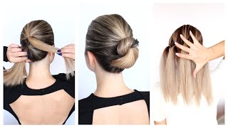 😍 EASY DIY Elegant Hairstyles Compilation for SHORT to MEDIUM😍 Hairstyle Transformations [upl. by Aitnyc]