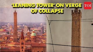 High alert Italy’s ‘Leaning Tower’ on verge of collapse  Garisenda Tower in Bologna [upl. by Nileve906]