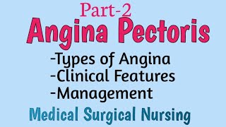 Types Of Angina Pectoris [upl. by Paten]