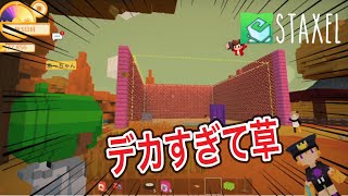 Switch版Staxel：先生とマルチプレイで住人の家作り！二人で作ればあっという間！？【スタクセル】 [upl. by Ellenaej]