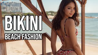 Ultimate Beachwear Revealed Sizzling Bikini Styles at Coastal Paradise💗 4K Lookbook  AI Art 2410 [upl. by Tarsuss]