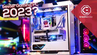 KRANK Der ULTIMATIVE WHITE GAMING PC Build im ASUS ROG Style Bester Gaming PC 2023 [upl. by Forrester]