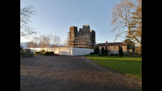 5 Barryscourt castle during restoration work  Cork County  Ireland video 4K [upl. by Nylatsyrk]