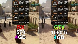 RX 570 4GB vs GTX 1050 Ti  Test in 10 Games Tested in 2023 [upl. by Curtis]