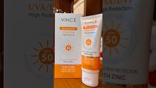 Vince sunblock is the best😍💖✨ UVAUVB high protection viralshort trending fyp sunblockcream [upl. by Farhi207]