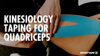 How To Tape Quadricpes Using Kinesiology Tape  Quad Pain K Taping [upl. by Agrippina886]