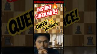 Instant Checkmate The Queen Sacrifice Move⚡️🔥chess chessmastertraps gothamchess hikaru shorts [upl. by Pooh]