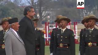 Pakistans prime minister visits Nepal [upl. by Ardnaeed]