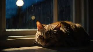 Rain Prowls Soothing Sounds of Cat Purring Aid Insomnia amp Sleep [upl. by Hadihahs]