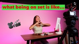 WHAT BEING ON SET IS LIKE Vlogmas Day 3  Nicole Laeno [upl. by Enad]