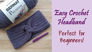 CROCHET Super Easy Headband for Beginners [upl. by Akimaj394]