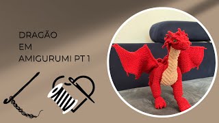 DRAGÃO EM AMIGURUMI PARTE 1 NIVEL MEDIO [upl. by Lenz902]