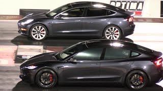 New Tesla Model 3 vs older model 3 [upl. by Alamat]