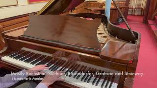 Restored Mahogany Steinway model O grand piano c1925 supplied to a Central London church building [upl. by Derril]