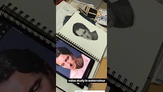 Value study in watercolours ytshorts drawing watercolor [upl. by Silverman813]