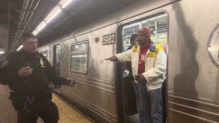 Police confrontation on a A train at 125th St [upl. by Isawk386]