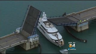 Cameras Capture Drawbridge Crashing Down On Yacht [upl. by Attenod]