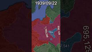 Invasion of Poland WW2 Every Day With Army Sizes shorts animation map [upl. by Ettesel781]