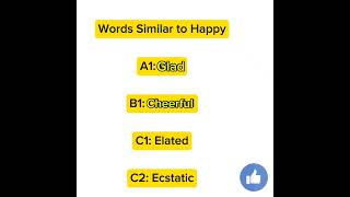 Ielts or Advance adjectives synonym of happy [upl. by Harrak]