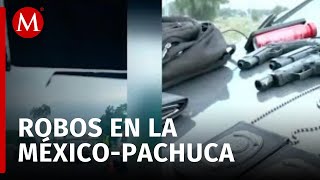 Asaltantes se hacían pasar por policías en la carretera MéxicoPachuca [upl. by Eleaffar]