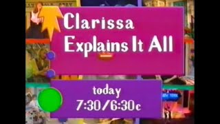 CLARISSA EXPLAINS IT ALL PROMO ON NICKELODEON [upl. by Aklog823]