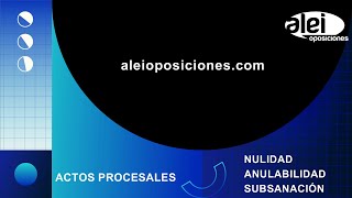 Los actos procesales Nulidad anulabilidad y subsanación [upl. by Oby502]