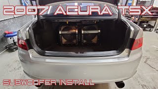 2004 05 06 2007 2008 Acura TSX Aftermarket Amplifier Subwoofer Install  DIY Guide [upl. by Ahsiat]