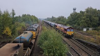 Trains at Chesterfield Sheffield Hatfield amp Stainforth and Thorpe Marsh crossing 161024 [upl. by Rakso]