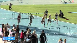 2016 Vic Junior Champs Women U16 U15 amp U14 200m Hdls [upl. by Retep680]